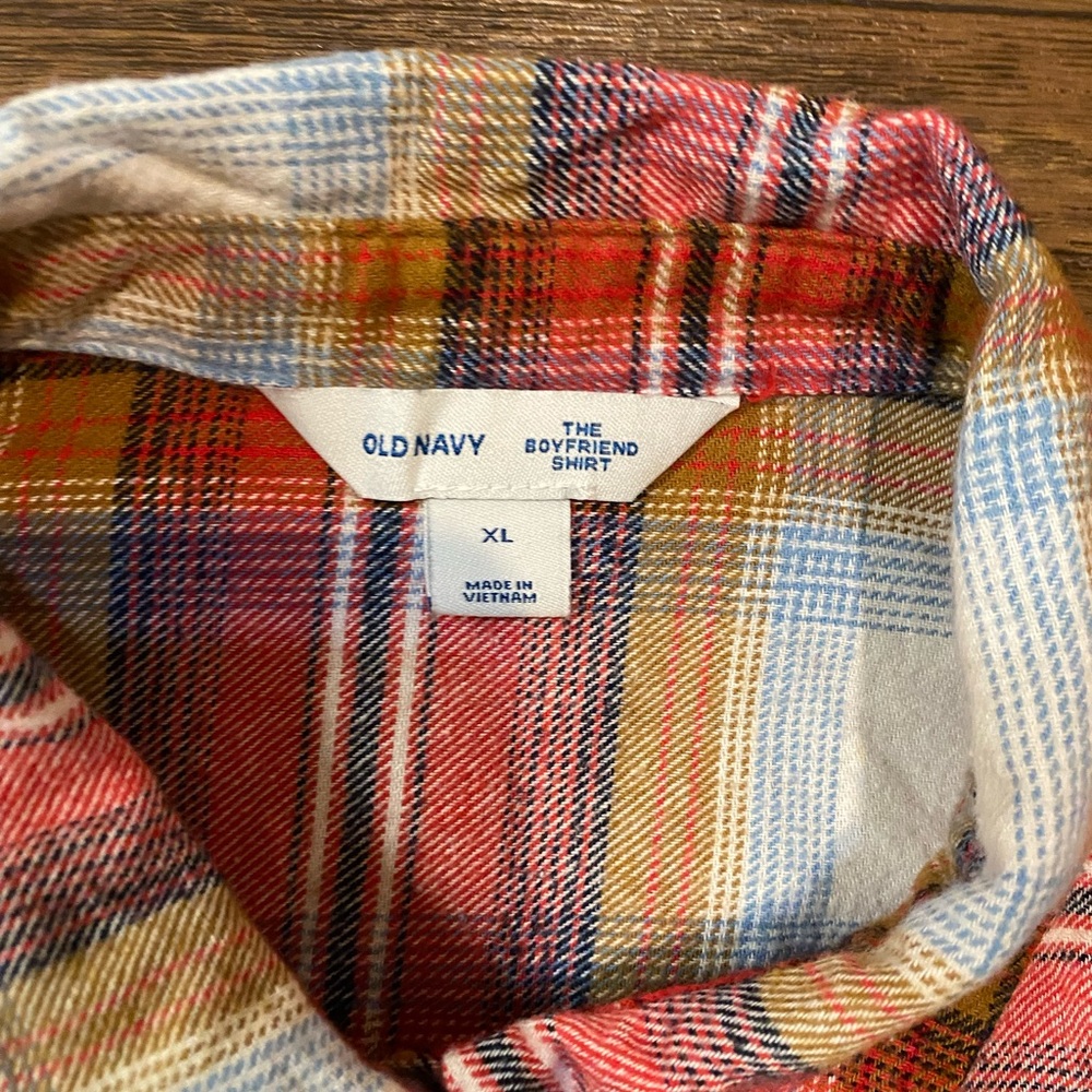 Old Navy the boyfriend shirt‎ flannel - Picture 2 of 5